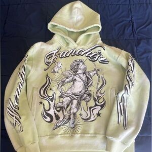 Green Distressed Graphic Franchise Hoodie